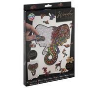 Puzzle sagomato in legno elefante