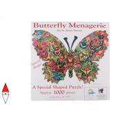 PUZZLE SAGOMATO SUNSOUT FARFALLE AIMEE STEWART - BUTTERFLY MENAGERIE 1000 PZ