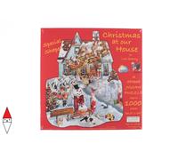 PUZZLE SAGOMATO SUNSOUT LORI SCHORY - CHRISTMAS AT OUR HOUSE 1000 PZ