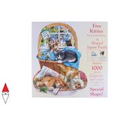 PUZZLE SAGOMATO SUNSOUT LORI SCHORY FREE KITTIES 1000 PZ