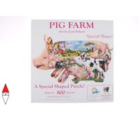 PUZZLE SAGOMATO SUNSOUT MAIALI PEZZI XXL PIG FARM 800 PZ