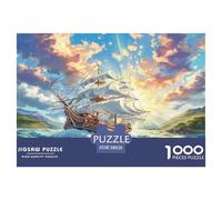 Puzzle Sailing Ship Da 1000 Pezzi, Puzzle Dreamy Ocean Sunlit Adulti, Gioco Diabilità Impossibile Puzzle Arte Giochi Rilassamento E Intelligenza Regalo Per Amore E Amico 38x26cm/1000pcs