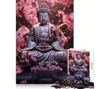 Puzzle Sakura Buddha da 1000 pezzi per adulti, gioco per allenare la mente, morbido e rilassante, da assemblare, un regalo adorabile (50x75cm)