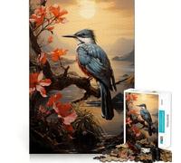 Puzzle Sakura e Uccelli per Adolescenti, 1000 Pezzi, Richiamo, Miglioramento, Calma, Rilassamento, Taglio Chiaro, Collezione Artistica (50x75cm)