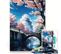 Puzzle Sakura Giappone per adulti, 1000 pezzi, per migliorare la memoria, alleviare lo stress, assemblare, regalo memorabile (50x75cm)