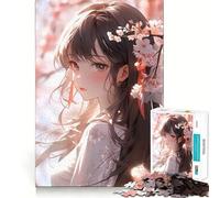 Puzzle Sakura Girl da 1000 pezzi per adulti, gioco di puzzle per esercitare la mente, giocattolo per la famiglia, taglio di precisione, regalo creativo (38x26cm)