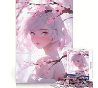 Puzzle Sakura Girl per adolescenti, 1000 pezzi, gioco di logica e abilità, rilassante, taglio preciso, regalo perfetto (38x26cm)