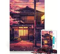 Puzzle Sakura House da 1000 pezzi per ragazzi, gioco di puzzle per allenare la mente, gioco di gruppo, arte, assemblaggio, regalo classico (38x26cm)