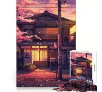 Puzzle Sakura House da 1000 pezzi per ragazzi, gioco di puzzle per allenare la mente, gioco di gruppo, arte, assemblaggio, regalo classico (38x26cm)