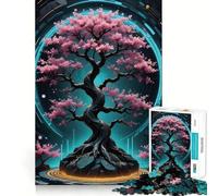 Puzzle Sakura in Neon Lights da 1000 pezzi per adolescenti, gioco di puzzle per allenare la mente, gioco di gruppo, arte da assemblare, regalo classico (50x75cm)
