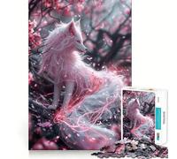 Puzzle Sakura Kitsune da 1000 pezzi per adulti, gioco di logica, passatempo per la casa, bordi puliti, regalo delizioso (50x75cm)