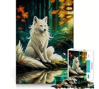 Puzzle Sakura Kitsune Volpe, 1000 pezzi, per ragazzi, gioco di logica fine, facile da usare, bordi precisi, regalo per le festività (38x52cm)