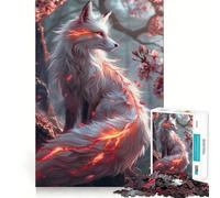Puzzle Sakura Kitsune Volpe per Adolescenti, 1000 Pezzi, Giocattolo Rilassante, Evasione, Bordi Precisi, Regalo Straordinario (38x52cm)