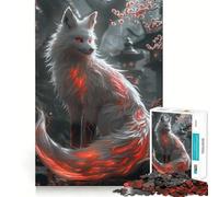 Puzzle Sakura Kitsune Volpe per Adulti, 1000 Pezzi, Gioco di Sfida Mentale, Gioia, Qualità, Bordo Decorato, Pezzo da Collezione (38x52cm)