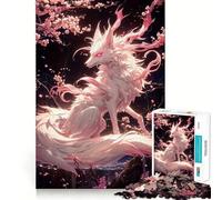Puzzle Sakura Kitsune Volpe per adulti, 1000 pezzi, per migliorare la memoria, alleviare lo stress, assemblare, regalo memorabile (38x52cm)
