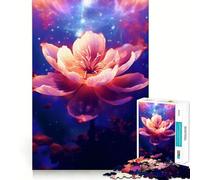 Puzzle Sakura Neon Cosmic Flower da 1000 pezzi per adolescenti, gioco di puzzle divertente e stimolante da creare insieme, con tagli netti e oggetti da collezione (50x75cm)
