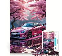 Puzzle Sakura Nissan Skyline GTR da 1000 pezzi per adulti, gioco di logica intelligente, divertimento casual, bordi lisci, decorazione da parete (38x26cm)