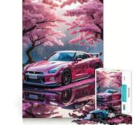 Puzzle Sakura Nissan Skyline GTR da 1000 pezzi per ragazzi, gioco di logica, divertimento in famiglia, bordi trasparenti, calda sorpresa (50x75cm)
