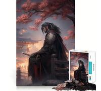 Puzzle Sakura Samurai Giapponese da 1000 pezzi per adolescenti, stimola la memoria, favorisce la calma e il relax, con taglio di alta qualità, un regalo speciale (38x52cm)