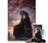 Puzzle Sakura Samurai Giapponese da 1000 pezzi per adulti, gioco di logica e concentrazione, ideale per momenti di relax, con taglio preciso, regalo di Natale (38x26cm)