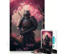 Puzzle Sakura Samurai Warrior per ragazzi, 1000 pezzi, stimola la memoria, rilassante e divertente, taglio di alta qualità, regalo elegante (50x75cm)