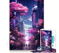Puzzle Sakura Street da 1000 pezzi per adolescenti, gioco di logica puro, rilassante, taglio pulito, opera d'arte (50x75cm)