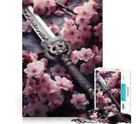 Puzzle Sakura Sword per ragazzi, 1000 pezzi, stimola la memoria, rilassante e divertente, taglio di alta qualità, regalo elegante (50x75cm)