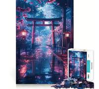 Puzzle Sakura Torii Gate da 1000 pezzi per ragazzi, gioco di logica stimolante, momento di serenità, bordi chiari, regalo creativo (50x75cm)
