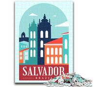 Puzzle Salvador Brasile da 1000 pezzi per adolescenti, regalo educativo antistress, ideale come regalo per tutta la famiglia, 1000 pezzi (26x38cm)