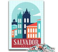 Puzzle Salvador Brasile per adulti e adolescenti, puzzle antistress per trascorrere il tempo in casa, per migliorare l'amore tra coppie, 1000 pezzi (50x75cm)