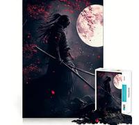 Puzzle Samurai al Chiaro di Luna per Ragazzi, 1000 Pezzi, Giocattolo Divertente e Spensierato, Decorazione da Parete con Ritagli Chiara (50x75cm)