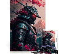 Puzzle Samurai Cherry Giappone da 1000 pezzi per adulti, per rafforzare la memoria, calmare la mente, qualità, bordo caldo, sorpresa (38x26cm)