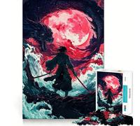 Puzzle Samurai contro Drago per adulti, 1000 pezzi, gioco di logica, hobby silenzioso, taglio perfetto, regalo elegante (38x26cm)
