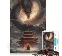 Puzzle Samurai contro Drago per ragazzi, 1000 pezzi, per rafforzare la memoria, un passatempo rilassante, di qualità, ideale come regalo festivo (50x75cm)
