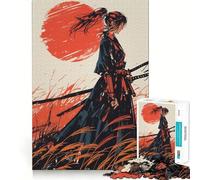 Puzzle Samurai da 1000 pezzi per adolescenti, gioco di logica mentale, evasione rilassante, opera d'arte dai bordi sottili, da collezione (38x52cm)