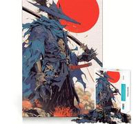 Puzzle Samurai da 1000 pezzi per ragazzi, puzzle facile da costruire, per il tempo libero, taglio preciso, regalo di Babbo Natale (50x75cm)