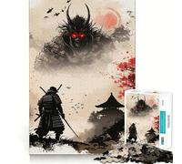 Puzzle Samurai Demone Giappone 1000 pezzi per ragazzi Gioco di logica e abilità Rilassante Divertimento Taglio preciso (38x52cm)