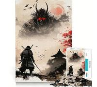 Puzzle Samurai Demone Giappone da 1000 pezzi per adolescenti, gioco di logica e abilità, divertimento rilassante, tagli precisi, (50x75cm)