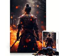 Puzzle Samurai Fire da 1000 pezzi per adolescenti, gioco di logica puro, rilassante, taglio netto, opera d'arte (50x75cm)