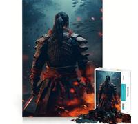 Puzzle Samurai Fire da 1000 pezzi per adulti, ideale per migliorare la memoria, alleviare l'ansia, assemblare e creare un regalo artistico (38x26cm)