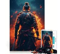 Puzzle Samurai Fire da 1000 pezzi per adulti, ideale per migliorare la memoria, calmare la mente, assemblare e creare un'attività creativa (50x75cm)