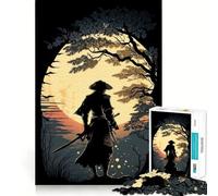 Puzzle Samurai Giappone, difficile, per adulti, 1000 pezzi, gioco intellettuale, momento di relax, taglio di qualità, (38x52cm)