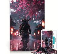 Puzzle Samurai Giappone Sakura da 1000 pezzi per adolescenti, gioco di logica stimolante, rilassante, con bordi chiari, regalo elegante (38x52cm)