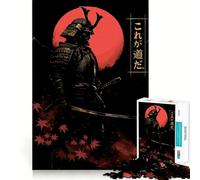 Puzzle Samurai Guerriero con Sole Nascente per Adolescenti, 1000 Pezzi, Gioco per Esercizi Mentali, Design Rilassante, Assemblaggio, Sorpresa di Natale (38x26cm)
