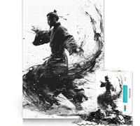 Puzzle "Samurai in movimento" per adulti, 1000 pezzi, gioco di logica, antistress, opere d'arte ritagliate con precisione, da collezione (38x52cm)