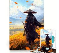 Puzzle "Samurai in un campo" per adulti, 1000 pezzi, migliora la memoria, rilassa la mente, con bordi netti, pezzo da collezione (38x52cm)