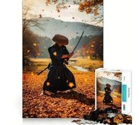 Puzzle "Samurai in un paesaggio autunnale" per ragazzi, 1000 pezzi, gioco stimolante per la mente, rilassante e divertente, con tagli precisi, ideale come regalo festivo (50x75cm)