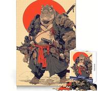Puzzle Samurai Ippopotamo da 1000 pezzi per adulti, ideale per rafforzare la memoria, per il divertimento di gruppo, con bordi puliti ed elegante (38x26cm)