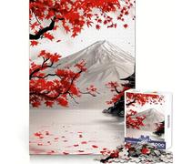 Puzzle Samurai Kanji con inchiostro giapponese rosso e nero, 1000 pezzi, per adulti Migliora la memoria, rilassa la mente Bordo nitido Pezzo da collezione artistico (38x52cm)