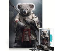 Puzzle Samurai Koala da 1000 pezzi per adulti, gioco di logica fine, per il tempo libero, con bordi definiti, oggetto da collezione (38x26cm)
